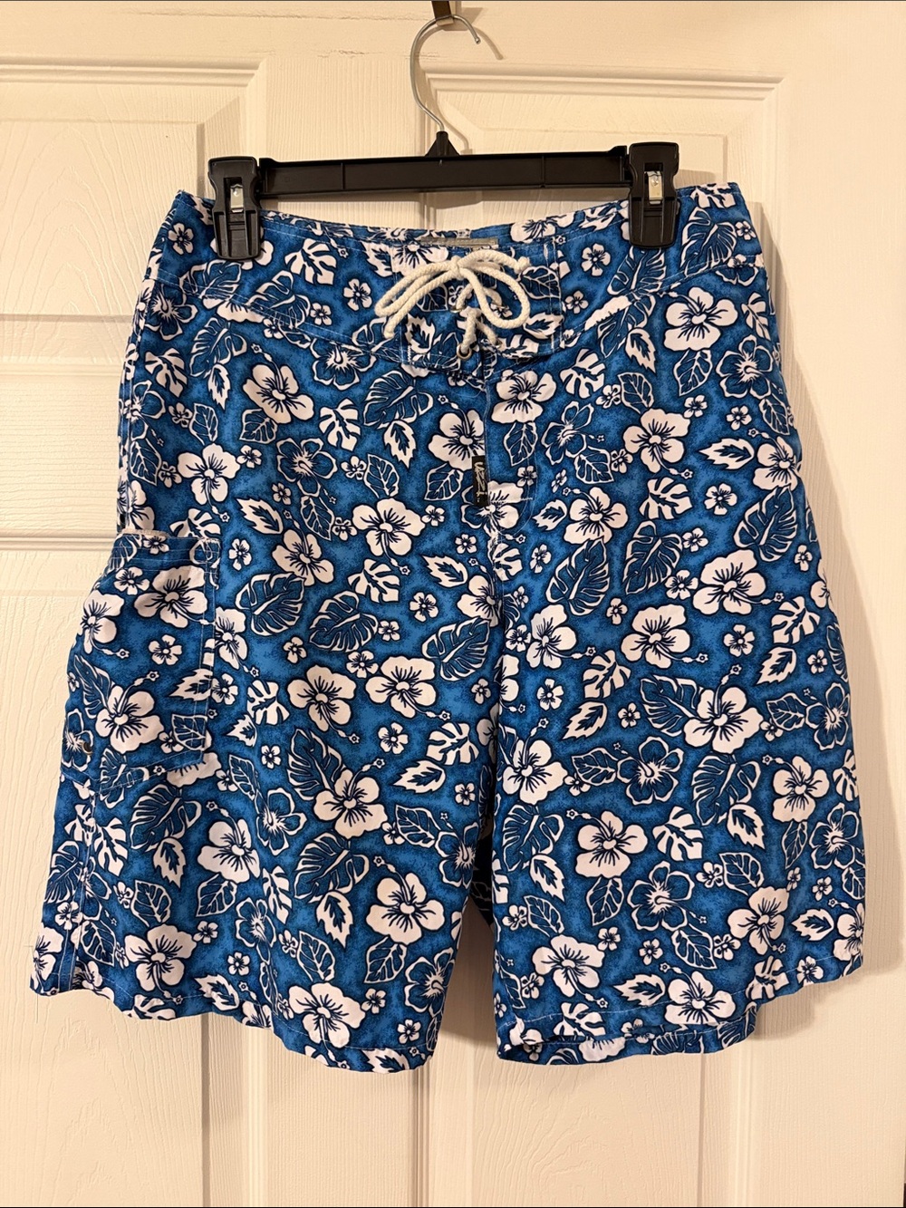 Blue Floral Men's Swim Shorts